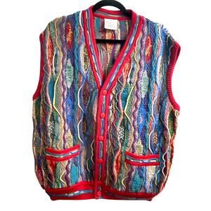 Purely Australian Clothing Co. Men’s Large Vintage Wool Sweater Vest Coogi Style